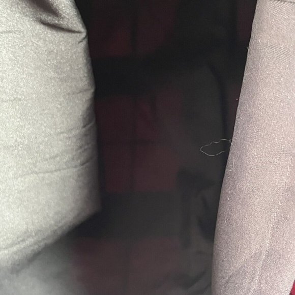 Talbots Women's Sz 2 Red Black Holiday Plaid Wool Pencil Skirt Lined Knee Work - Picture 3 of 6